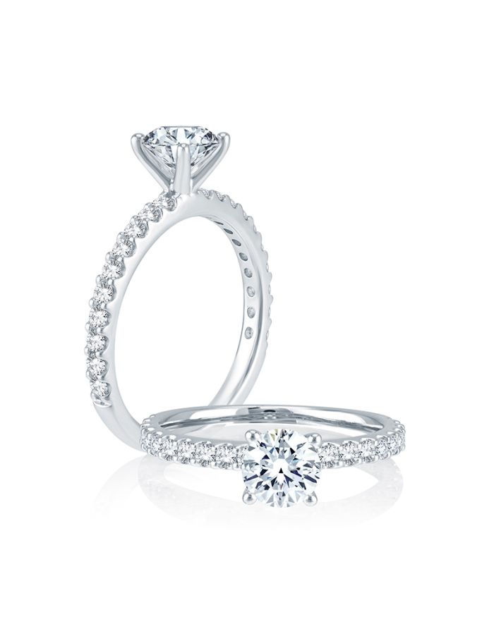 Classic Diamond Semi Mount Engagement Ring