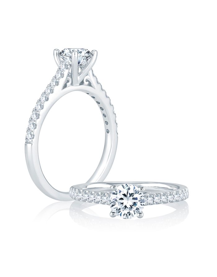 Classic Diamond Semi Mount Engagement Ring