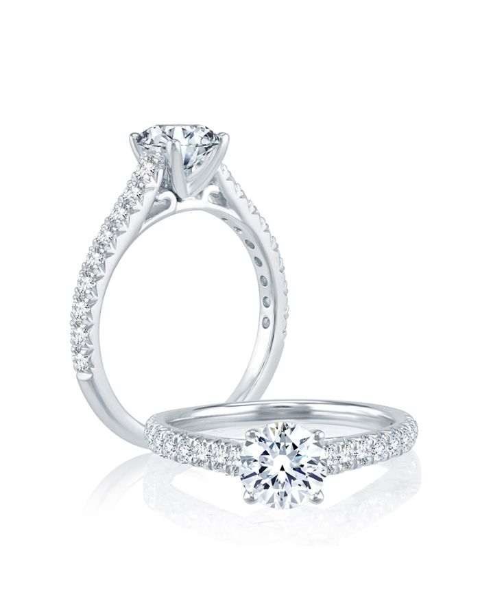 Classic Diamond Semi Mount Engagement Ring