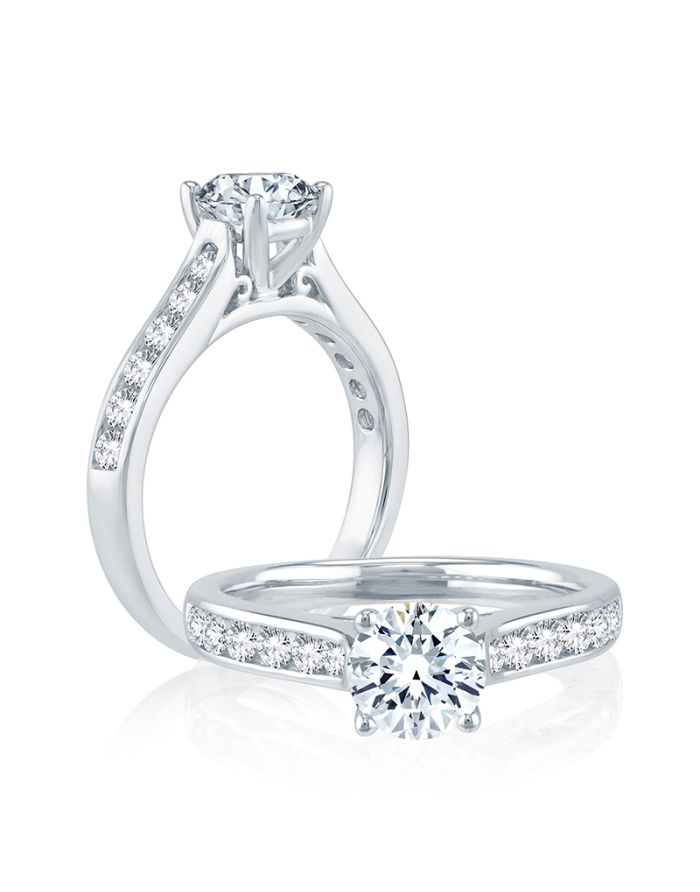 Classic Diamond Semi Mount Engagement Ring