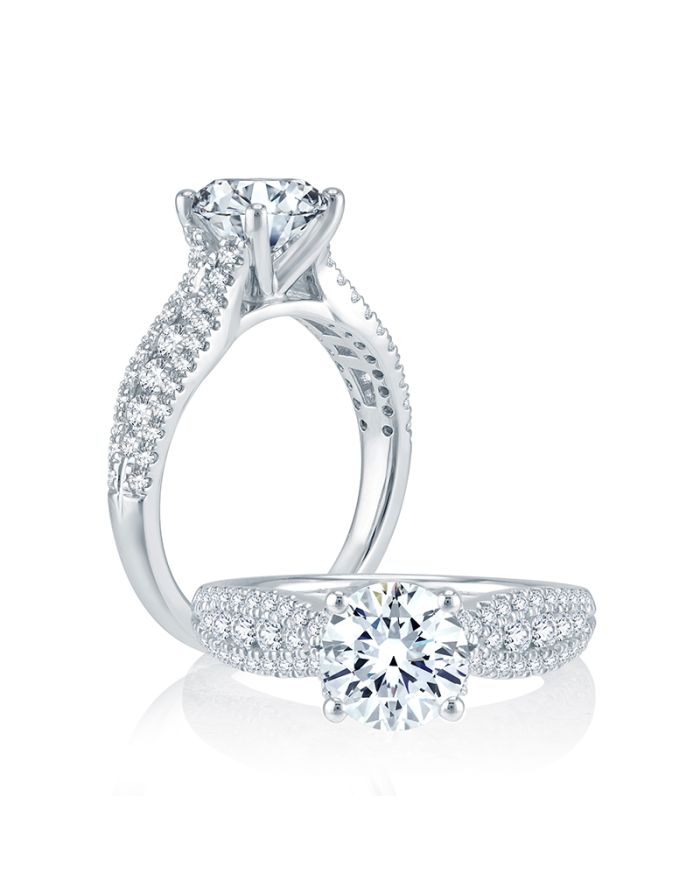 Classic Diamond Semi Mount Engagement Ring