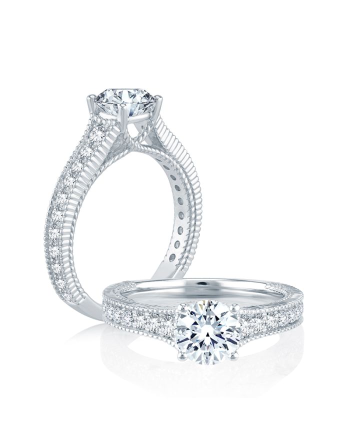 Classic Diamond Semi Mount Engagement Ring