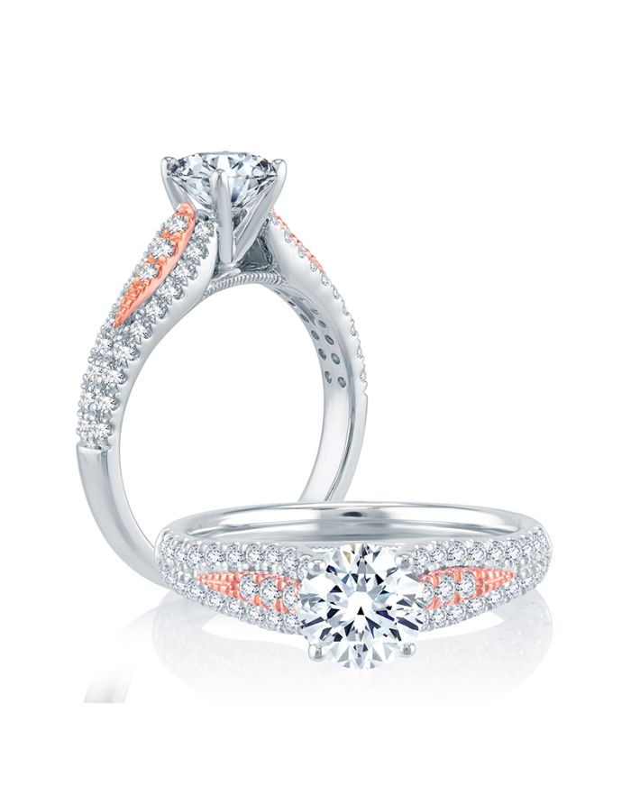 Classic Diamond Semi Mount Engagement Ring