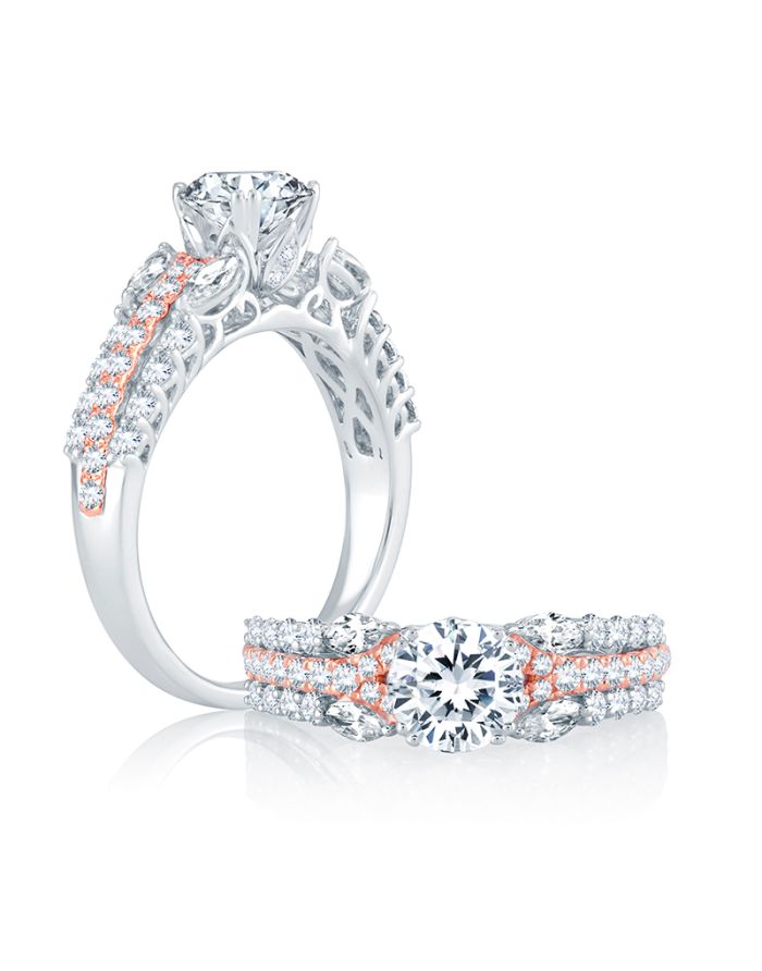 Classic Diamond Semi Mount Engagement Ring