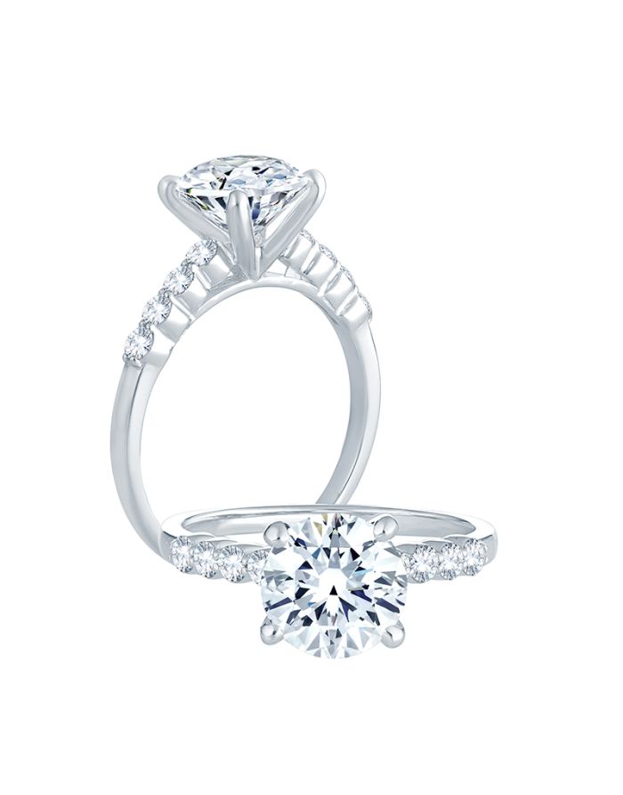 Classic Diamond Semi Mount Engagement Ring