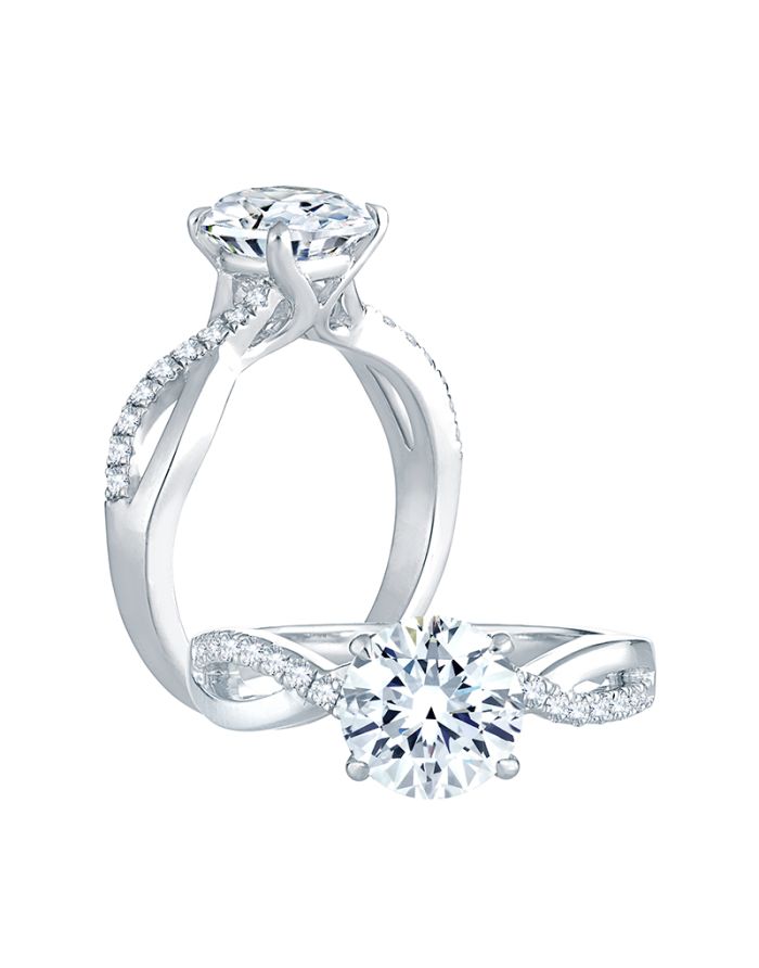 Classic Diamond Semi Mount Engagement Ring