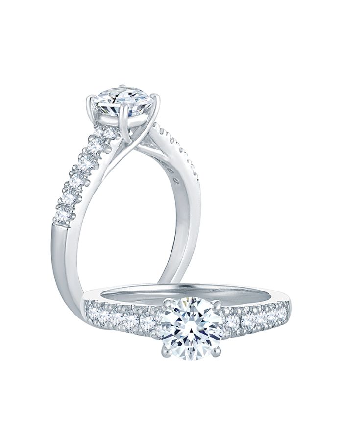 Classic Diamond Semi Mount Engagement Ring