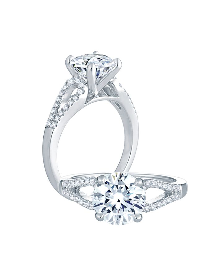 Classic Diamond Semi Mount Engagement Ring