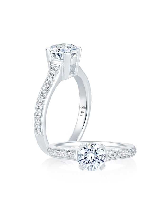 Classic Diamond Semi Mount Engagement Ring