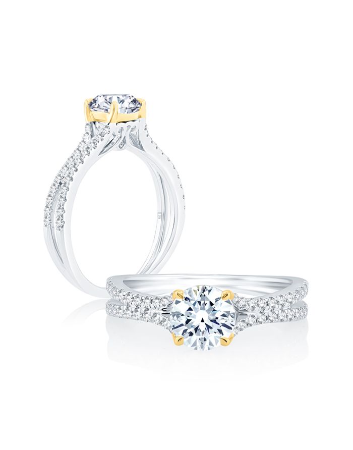 Classic Diamond Semi Mount Engagement Ring