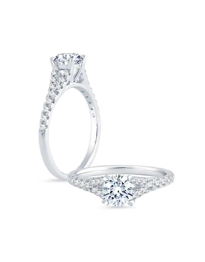 Classic Diamond Semi Mount Engagement Ring