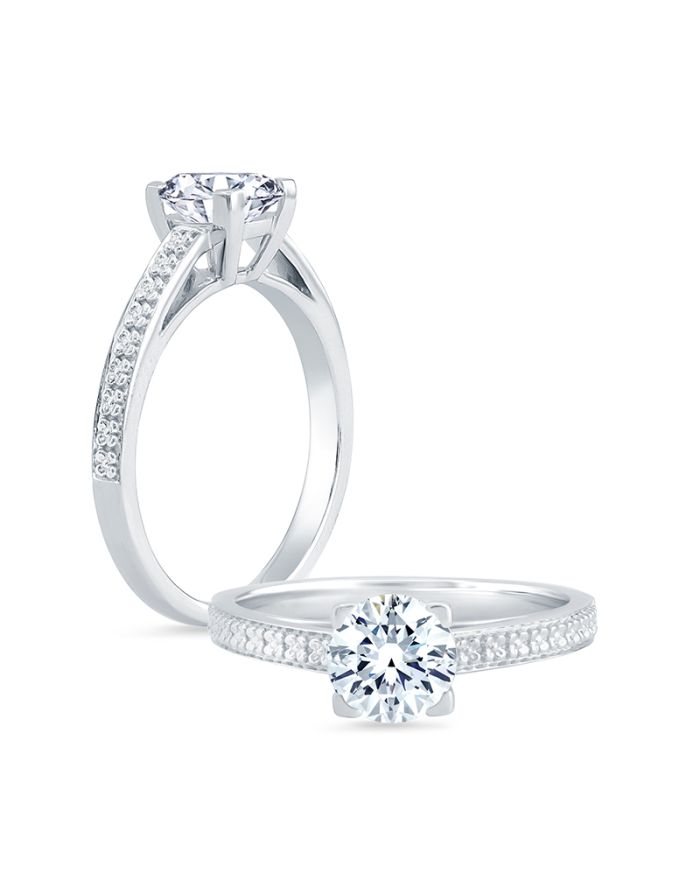 Solitaire Diamond Semi Mount Engagement Ring