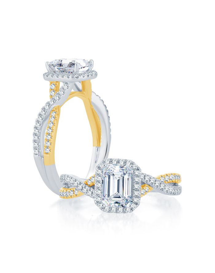 Halo Diamond Semi Mount Engagement Ring