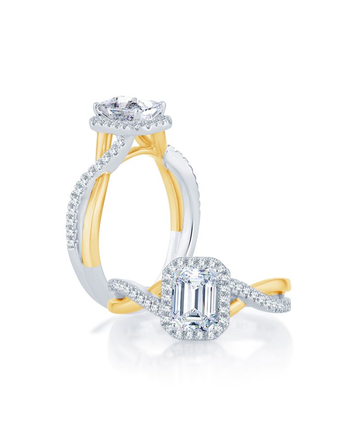 Halo Diamond Semi Mount Engagement Ring