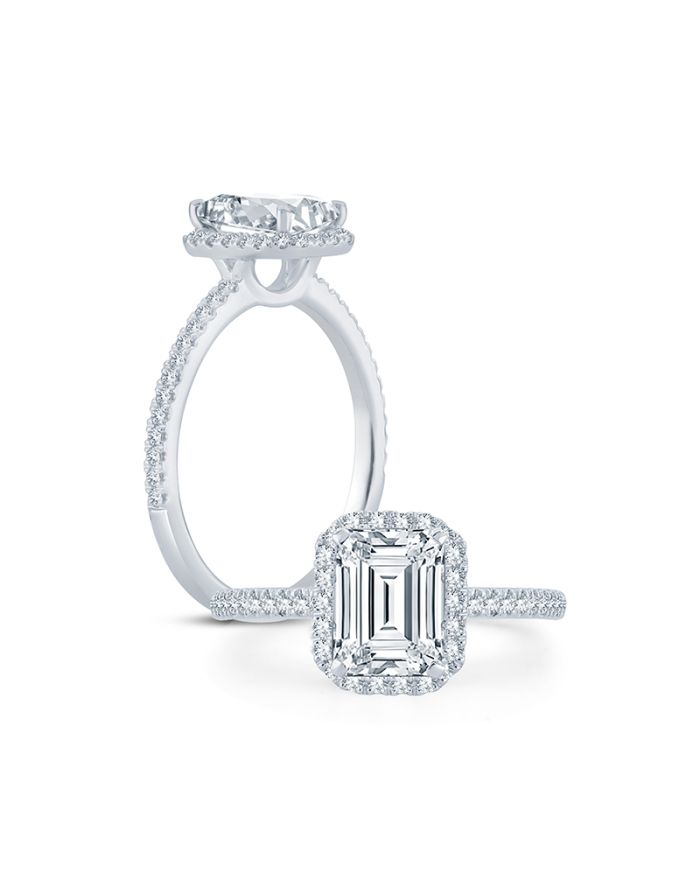 Halo Diamond Semi Mount Engagement Ring