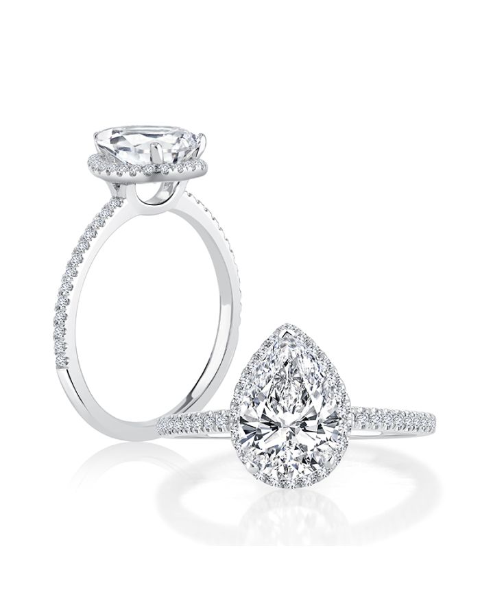 Halo Diamond Semi Mount Engagement Ring
