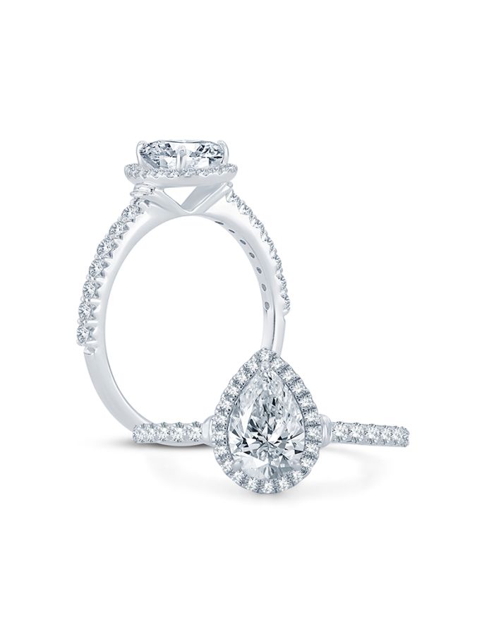 Halo Diamond Semi Mount Engagement Ring