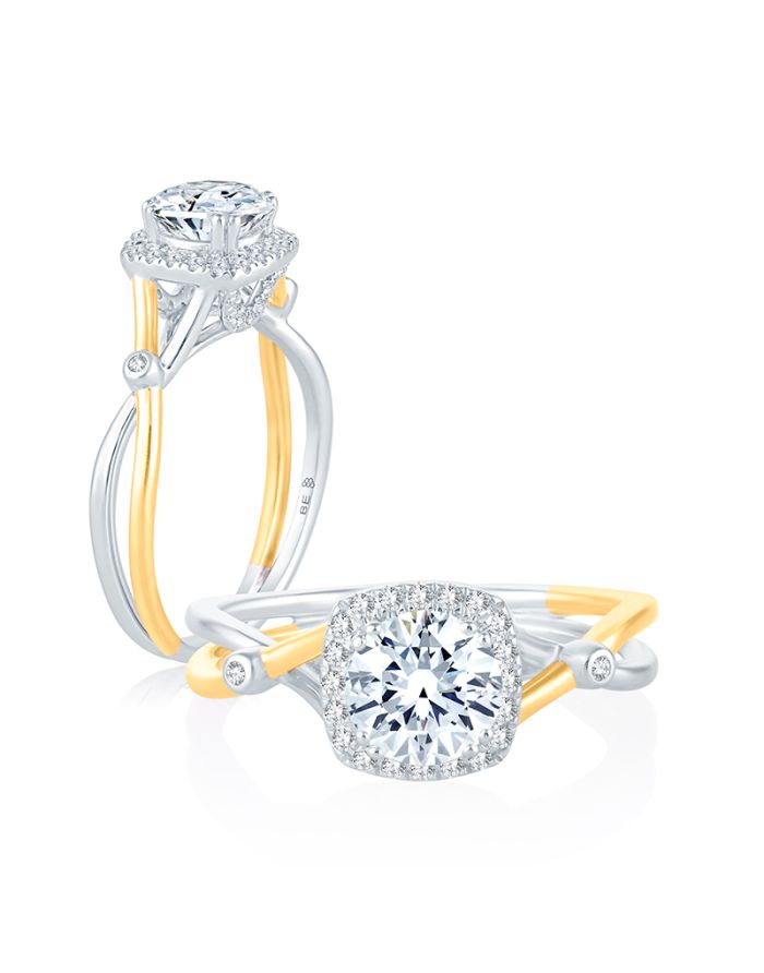 Halo Diamond Semi Mount Engagement Ring