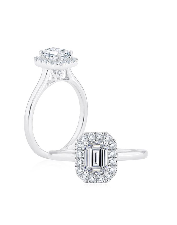 Halo Spotlight Diamond Engagement Ring