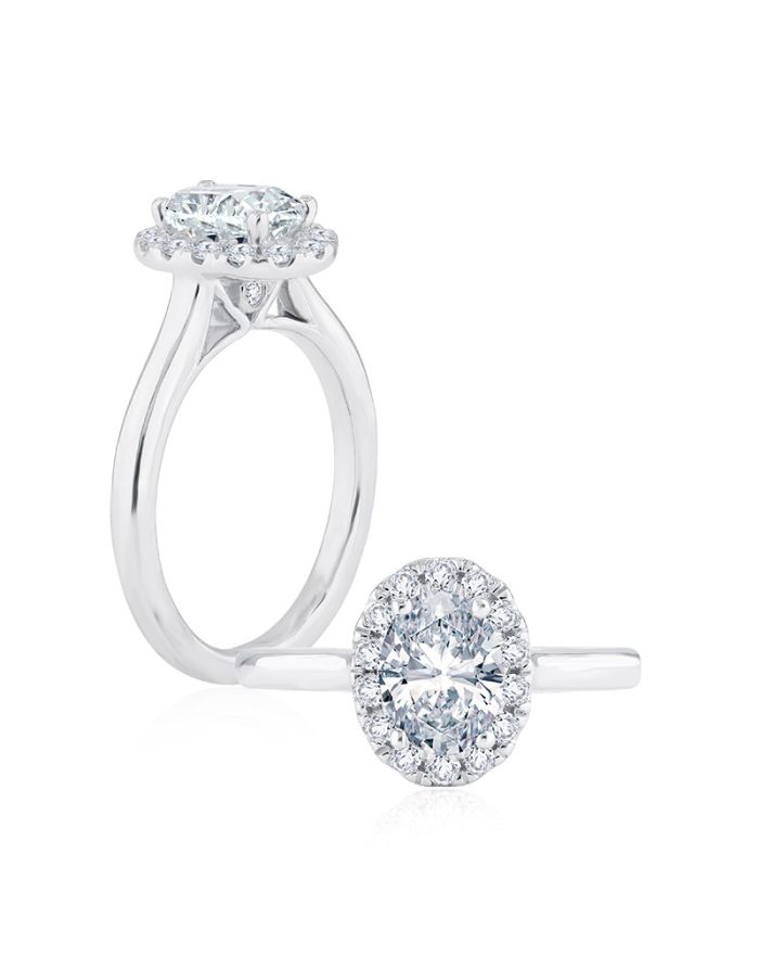 Halo Spotlight Diamond Engagement Ring