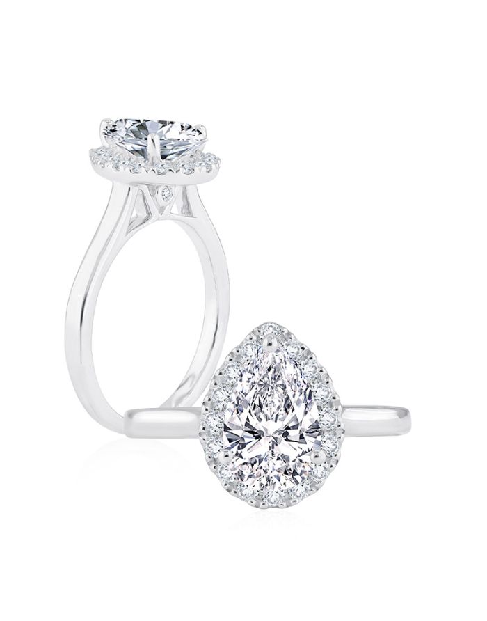 Halo Spotlight Diamond Engagement Ring