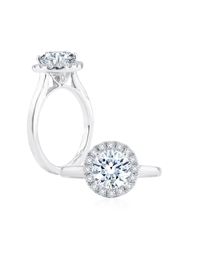 Halo Spotlight Diamond Engagement Ring