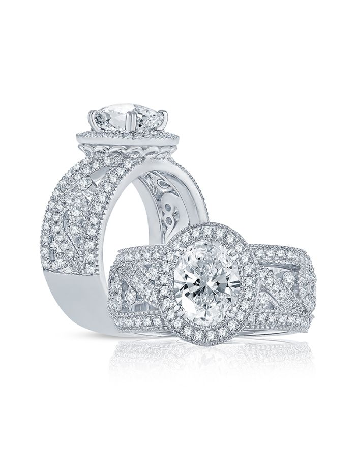 Vintage Diamond Semi Mount Engagement Ring