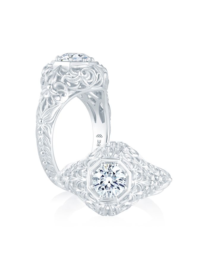 Solitaire Diamond Semi Mount Engagement Ring