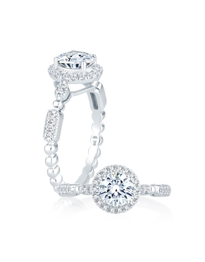 Vintage Diamond Semi Mount Engagement Ring