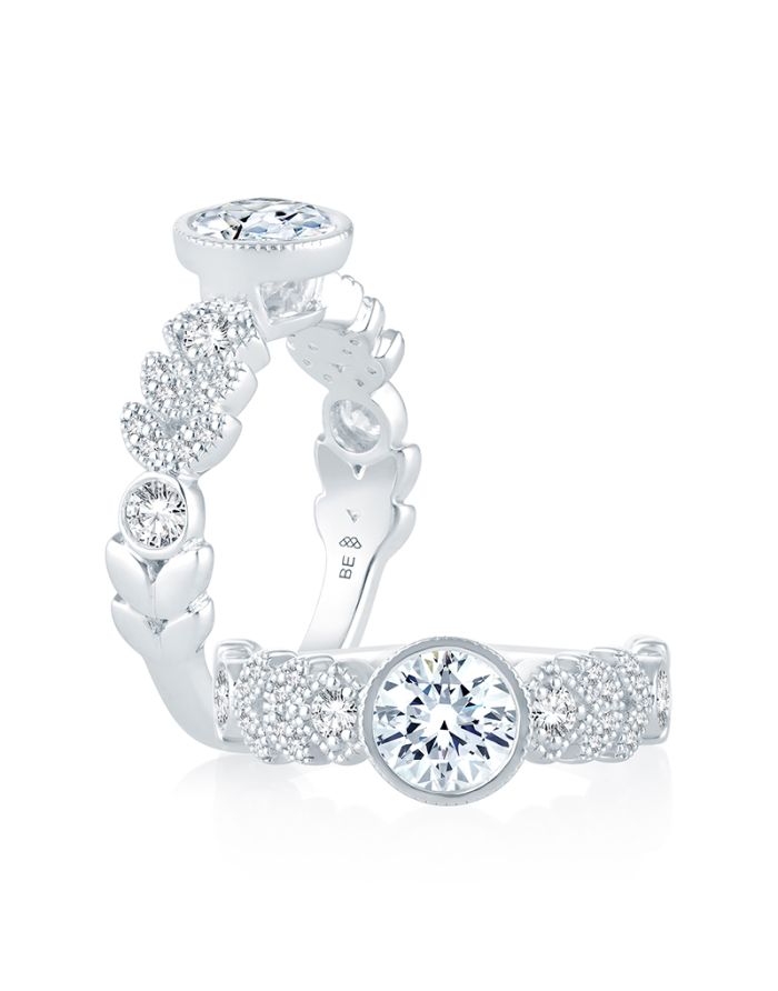 Vintage Diamond Semi Mount Engagement Ring