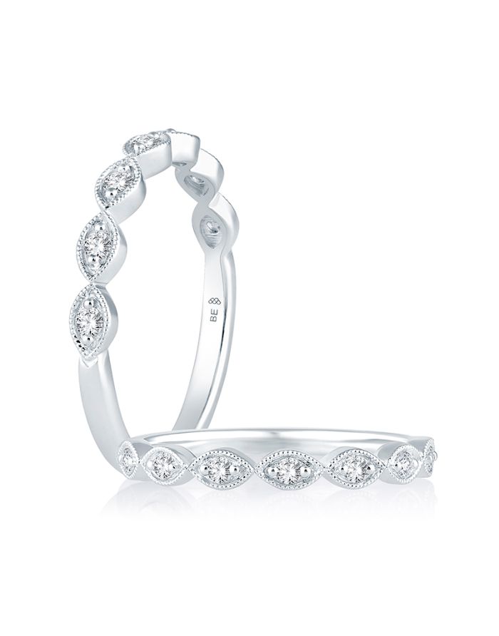 Vintage Diamond Semi Mount Engagement Ring