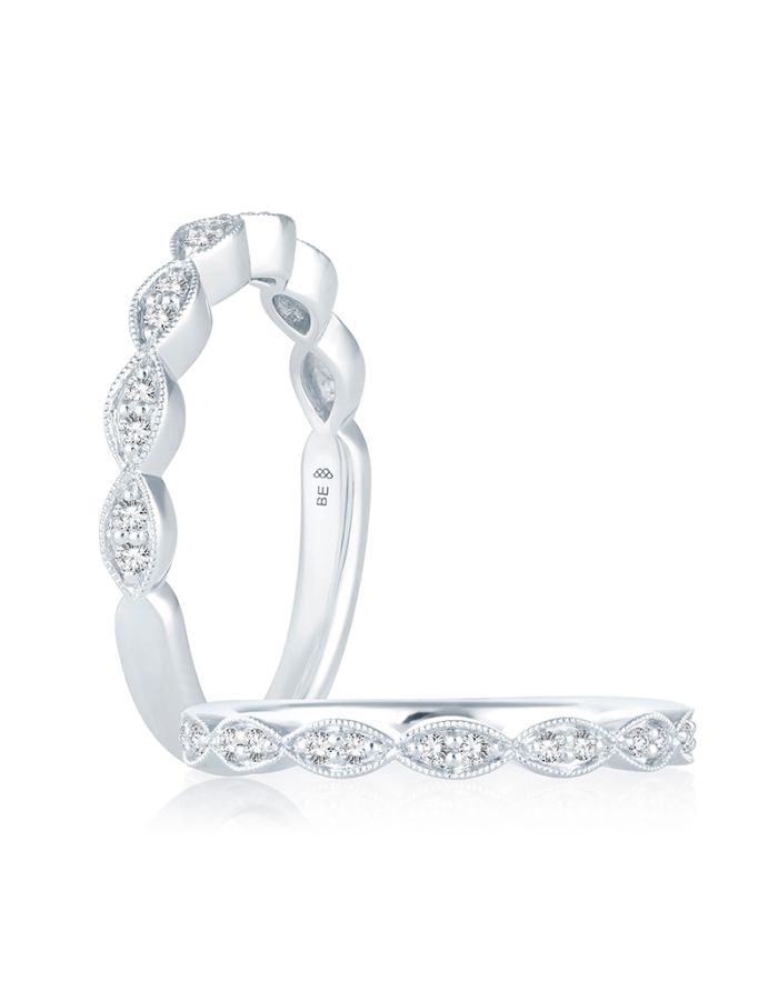 Vintage Diamond Semi Mount Engagement Ring