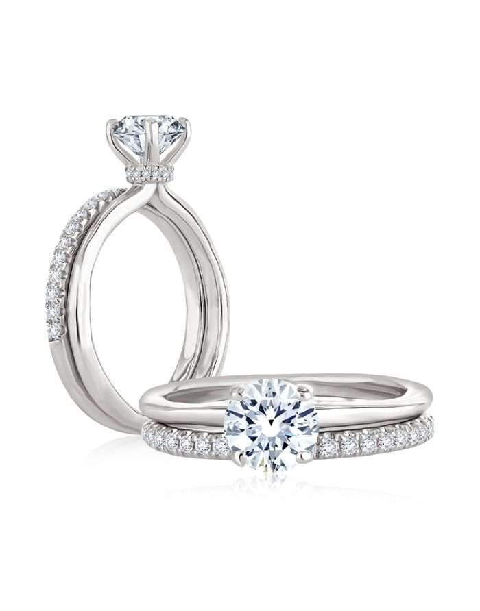 Classic Diamond Semi Mount Engagement Ring