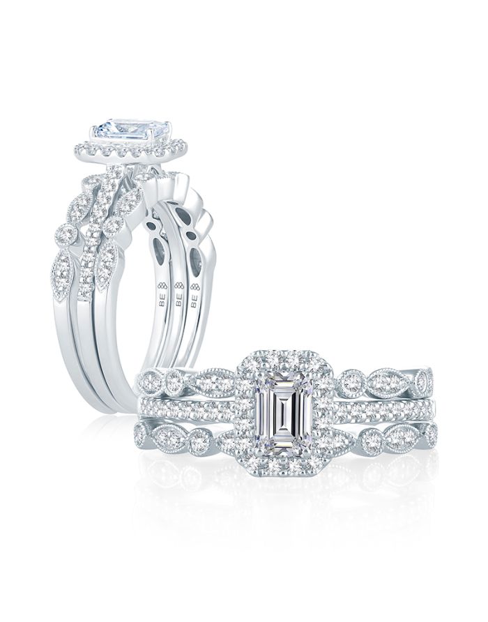 Halo Diamond Semi Mount Engagement Ring