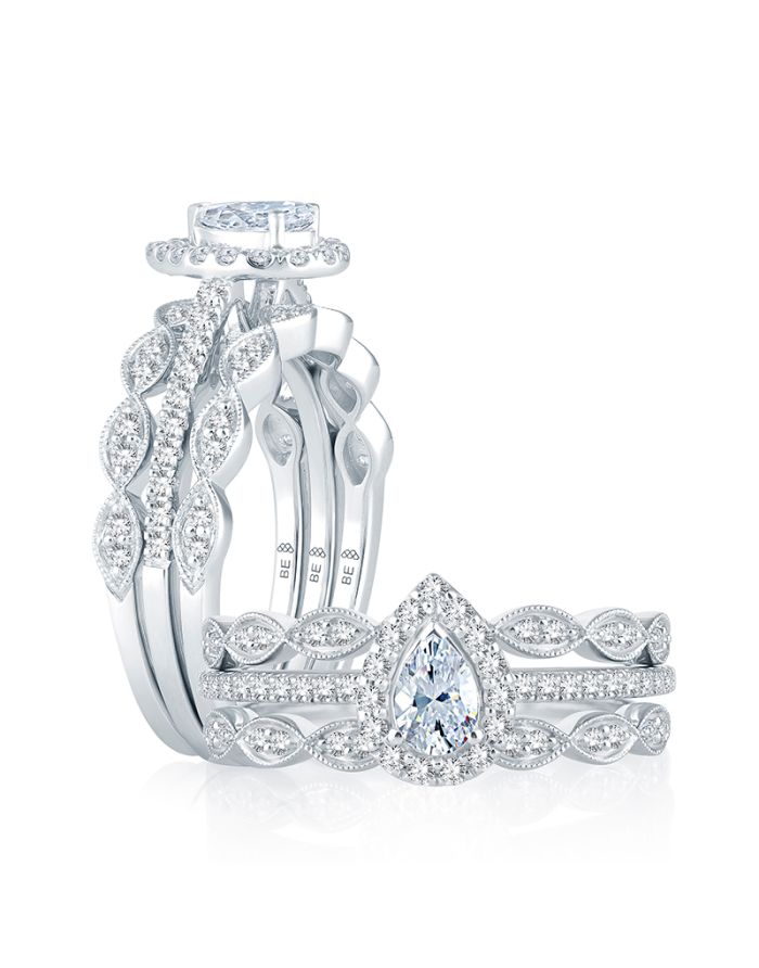 Halo Diamond Semi Mount Engagement Ring