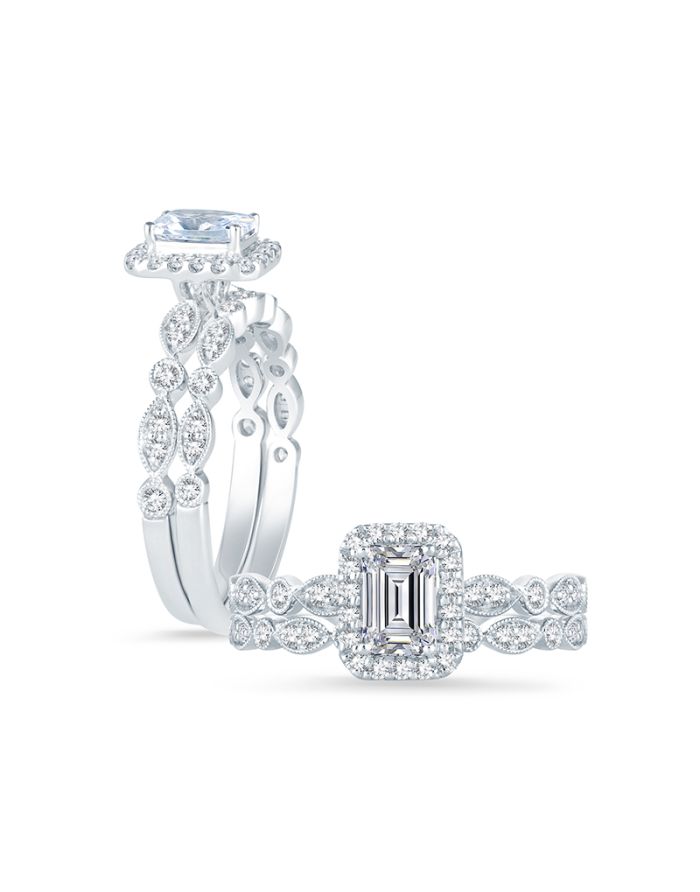 Vintage Diamond Semi Mount Engagement Ring