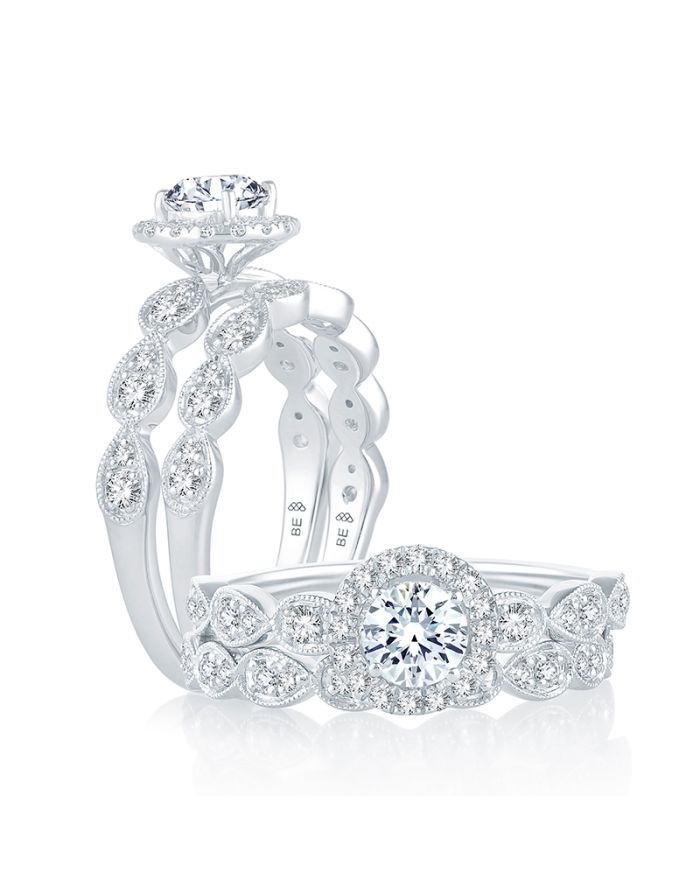 Vintage Diamond Semi Mount Engagement Ring