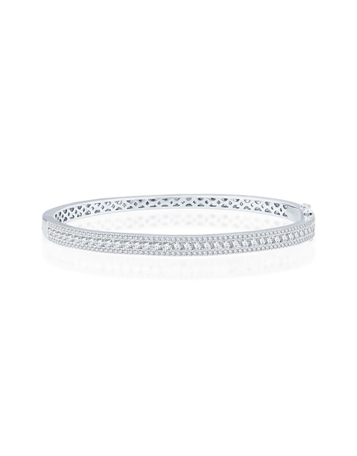 3 Row Diamond Bangle