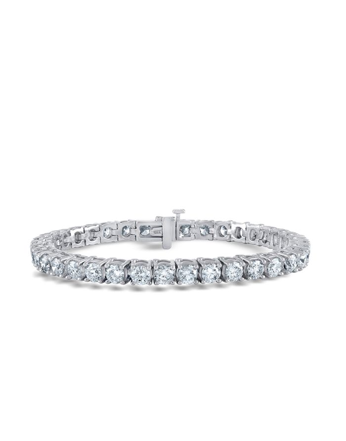 4 Prong Round Diamond Tennis Bracelet