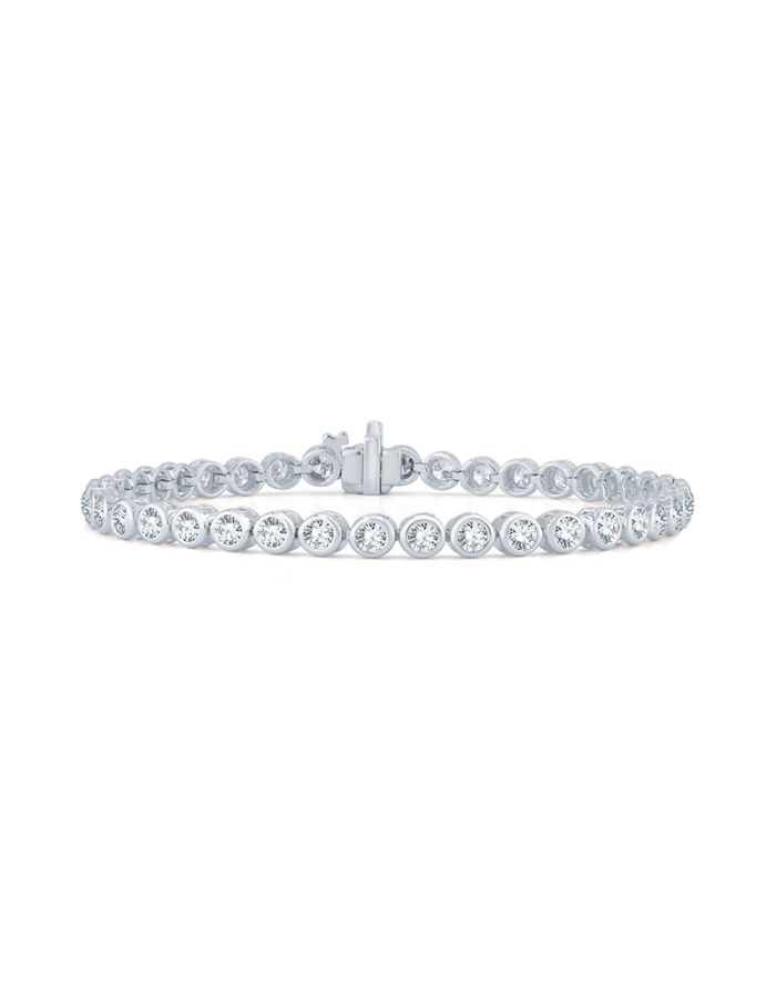 Bezel Set Round Diamond Tennis Bracelet