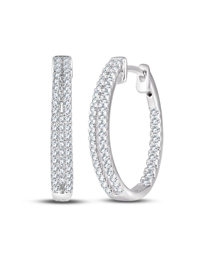 Diamond Fashion Hoop Earrings
