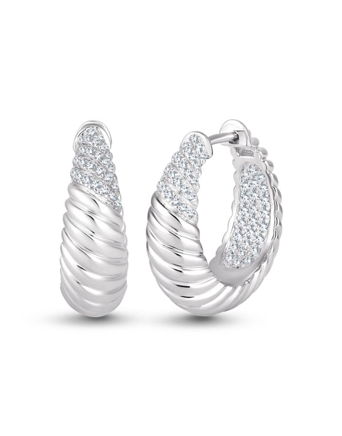 Diamond Fashion Hoop Earrings