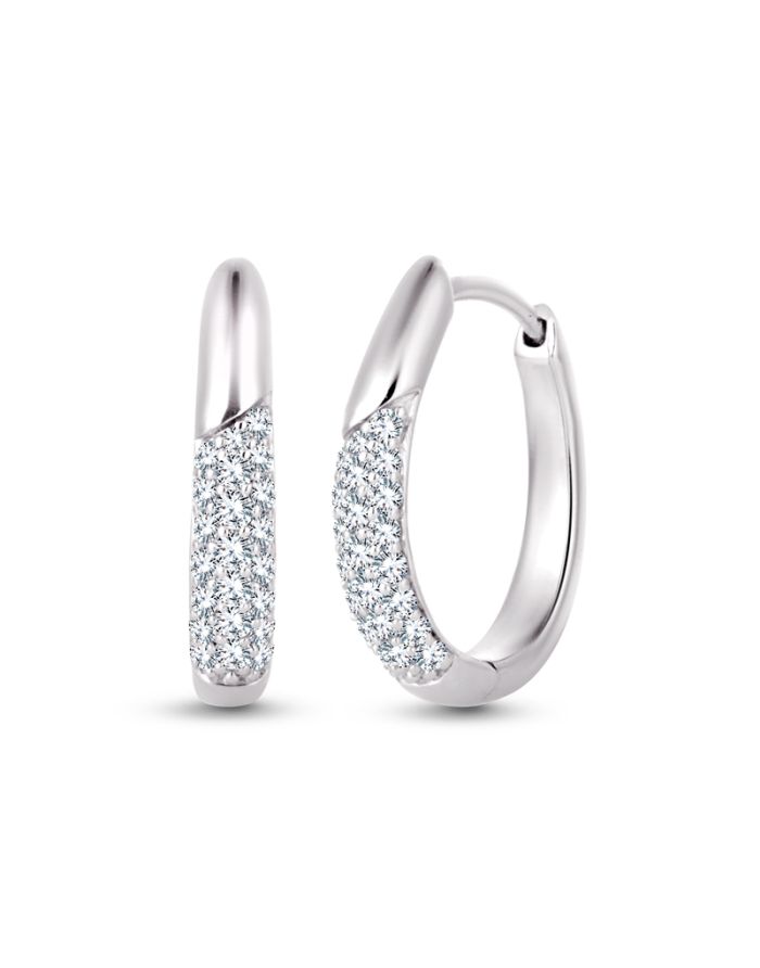 Diamond Fashion Hoop Earrings