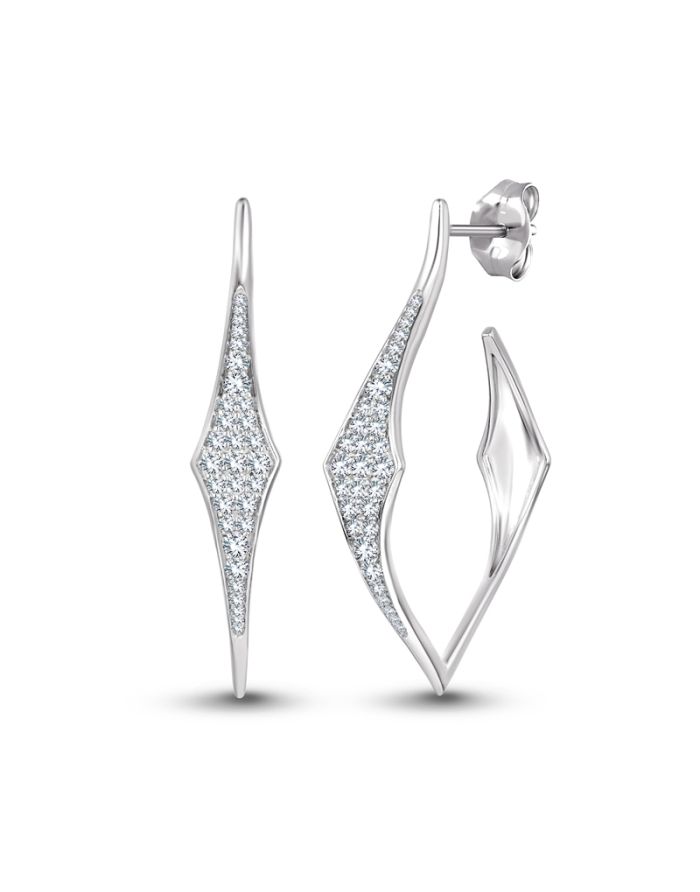 Diamond Fashion Hoop Earrings