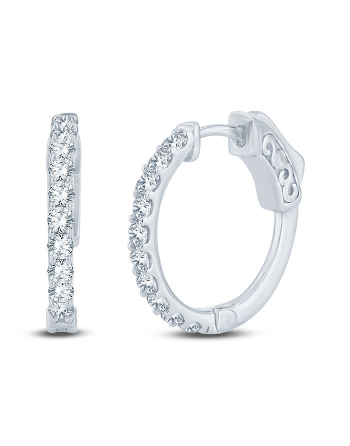 Outside Diamond Hoop Earrings