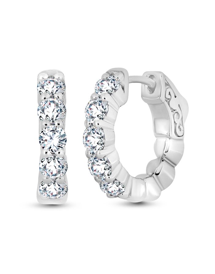 Huggie Diamond Hoop Earrings