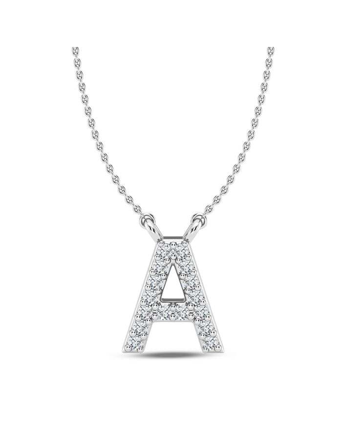 Diamond Initial Pendant Large