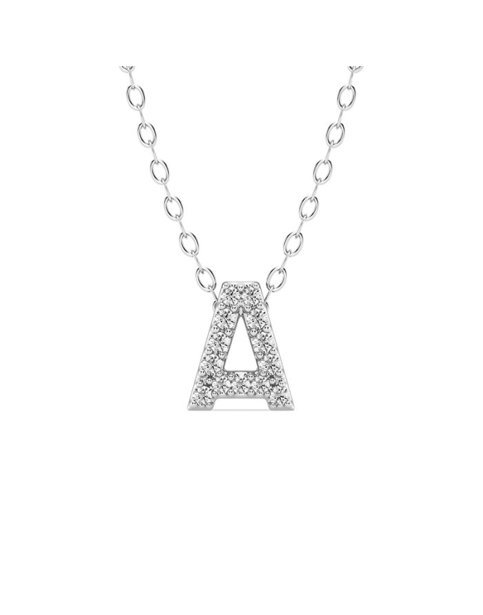 Diamond Initial Pendant Small