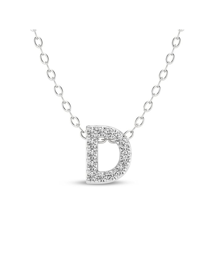 Diamond Initial Pendant Small