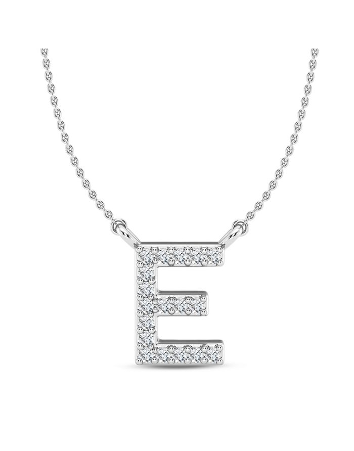 Diamond Initial Pendant Large